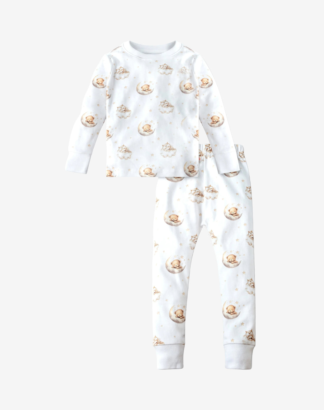 Bear Print Baby Pajama Set