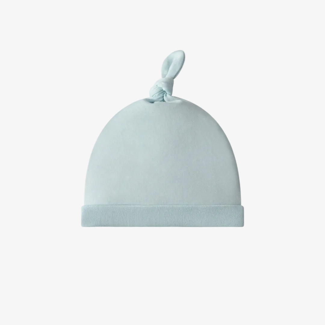 Blue Knotted Baby Hat