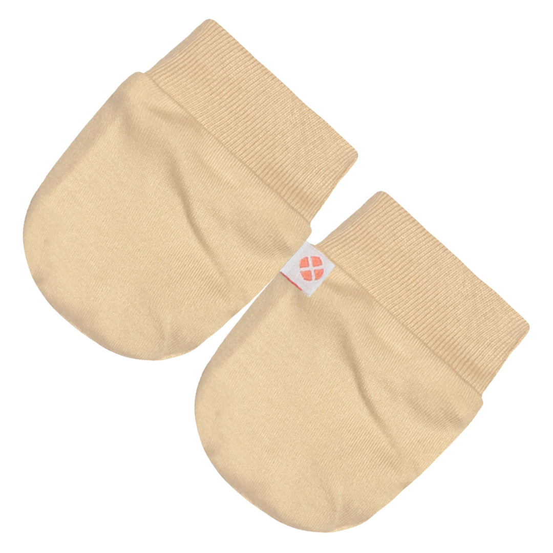 Cream Baby Mittens