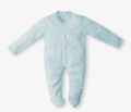 Light Blue Baby Footed Romper