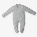 Light Grey Baby Footed Romper