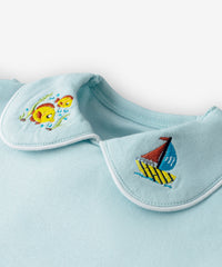 Nautical Peterson collar babysuit