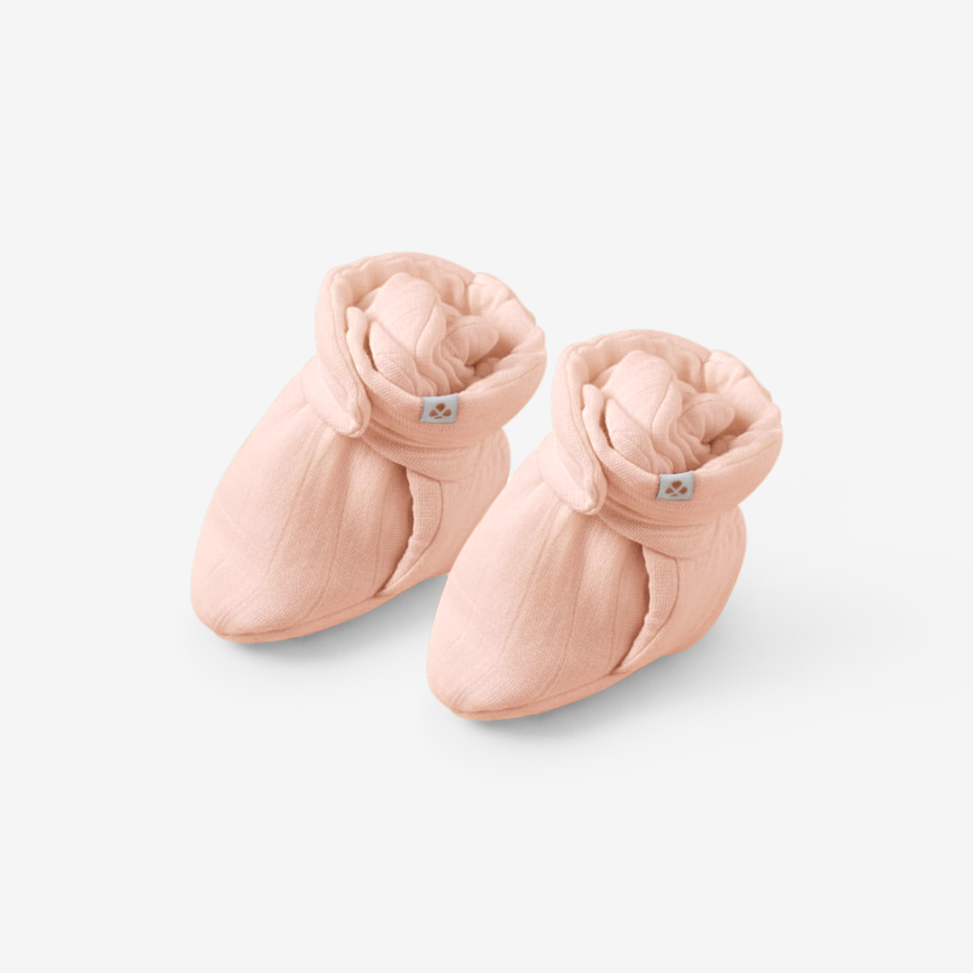 Peach Baby Booties