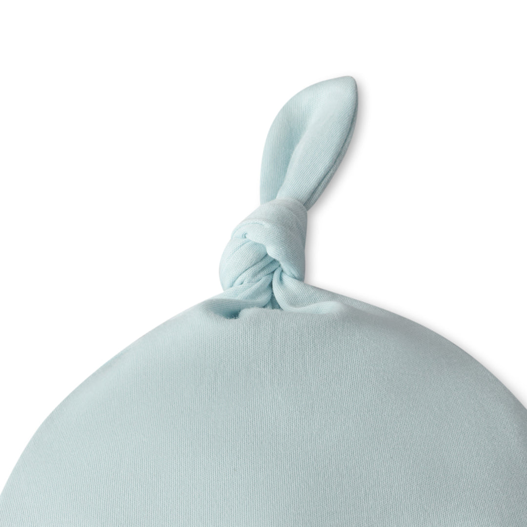 Blue Knotted Baby Hat