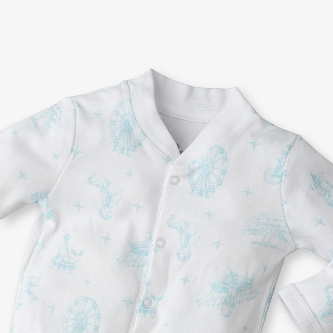 Pima Circus Baby Footed Romper