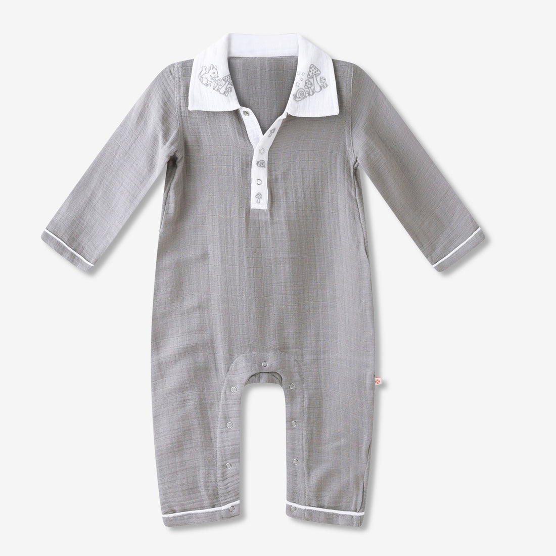Grey Baby Romper