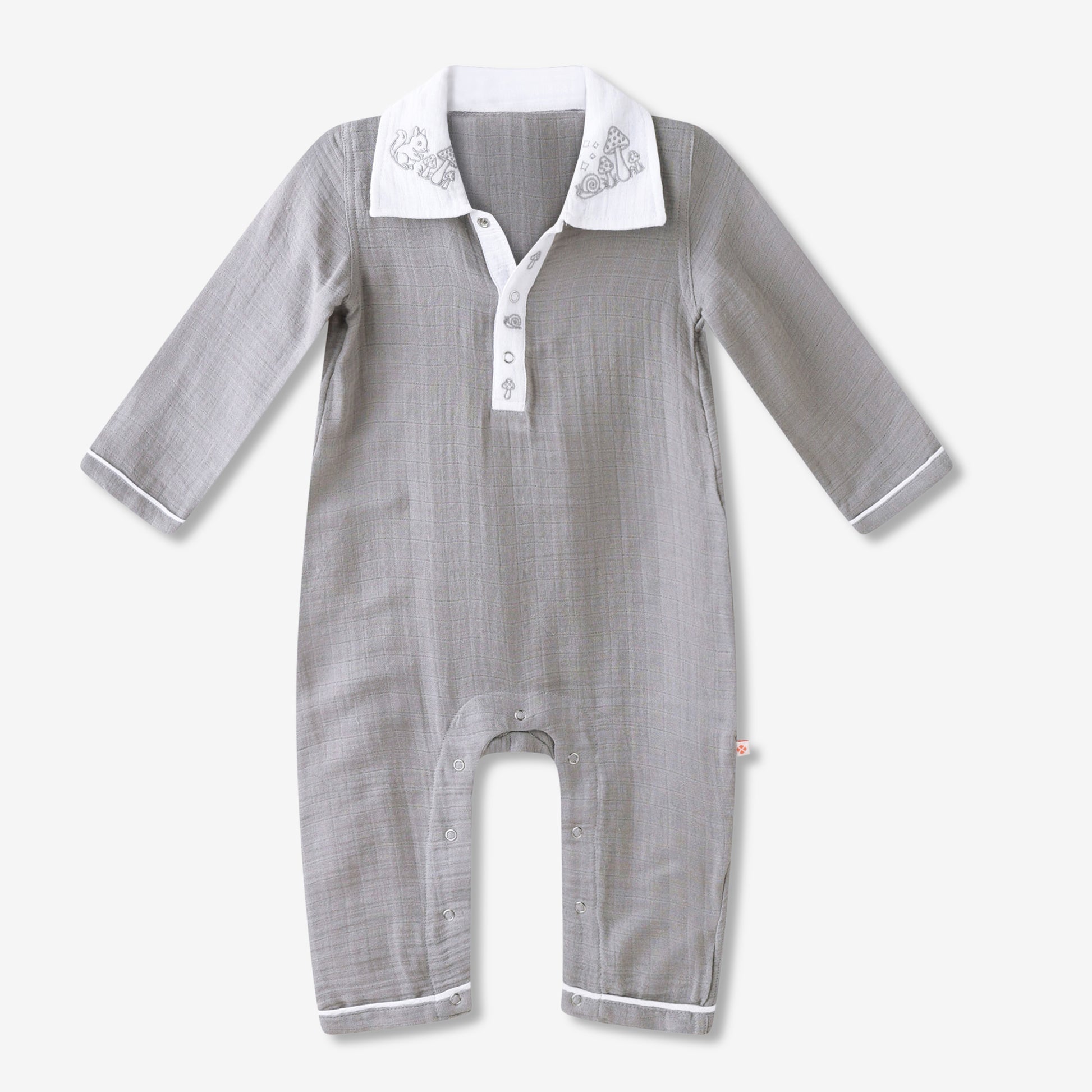 Pima Grey Baby Romper