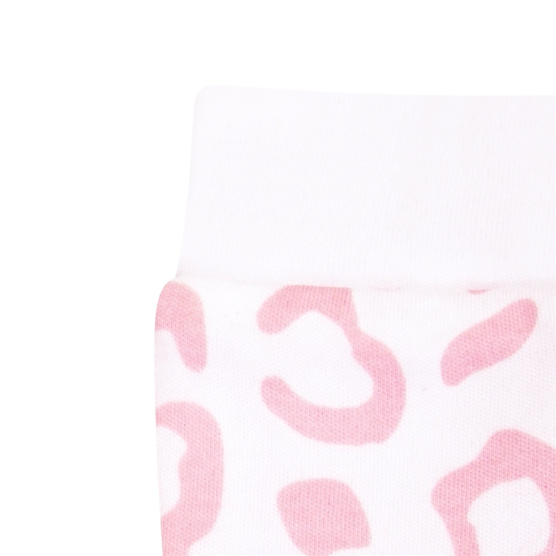 Pima Leopard Pink Baby Mittens