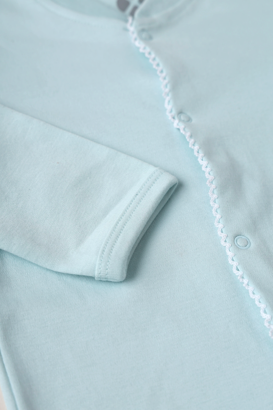 Light Blue Baby Footed Romper