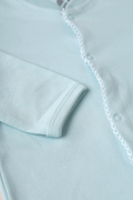 Pima Light Blue Baby Footed Romper