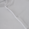 Pima Light Grey Baby Footed Romper