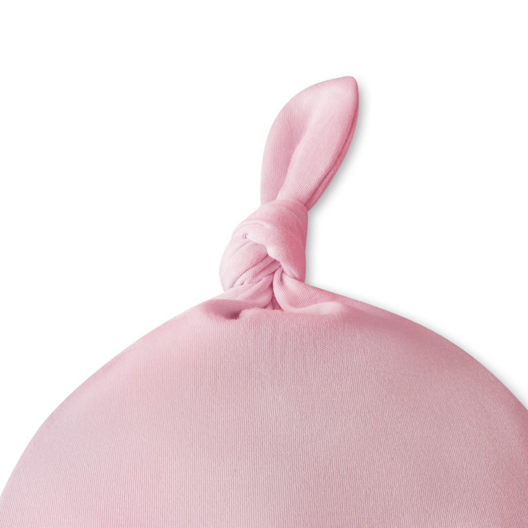 Pink Knotted Baby Hat