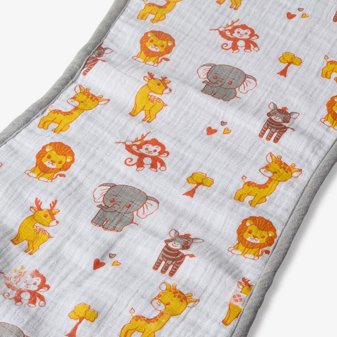 Safari Animal Baby Burp Cloth