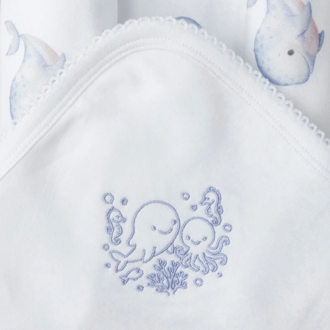 Pima Shark Baby Blanket