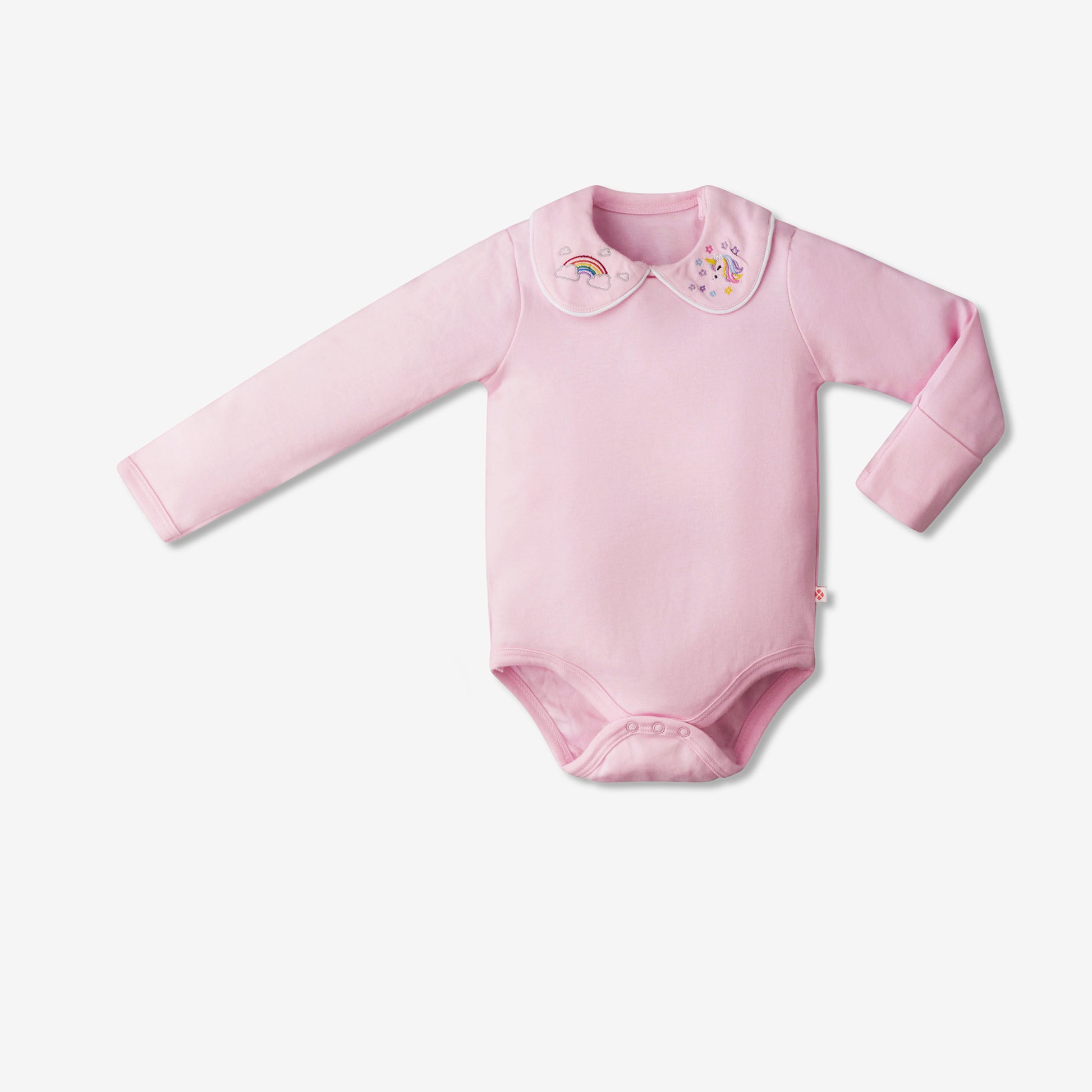 Pima Unicorn Peterson collar babysuit