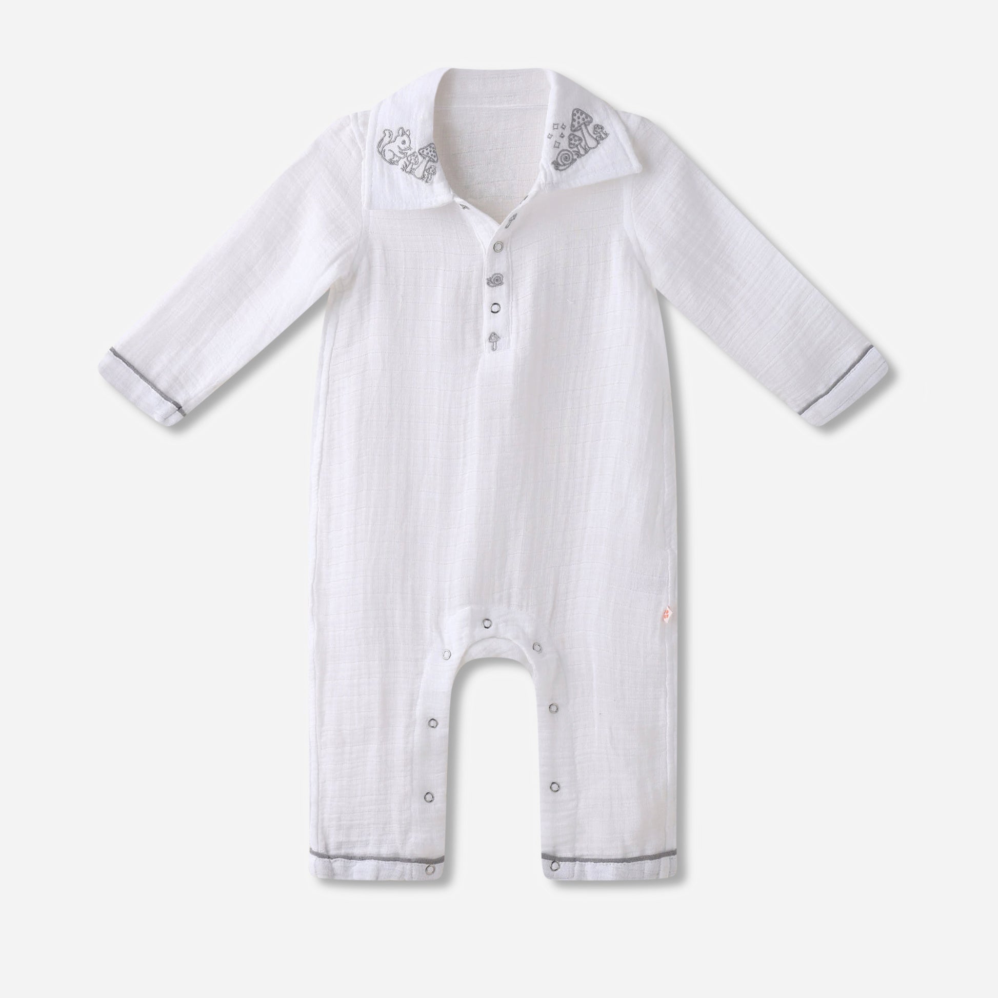 Pima White Baby Romper