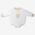 Pima White baby onesie sweatshirts