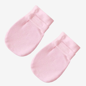 Pink No Scratch Baby Mittens