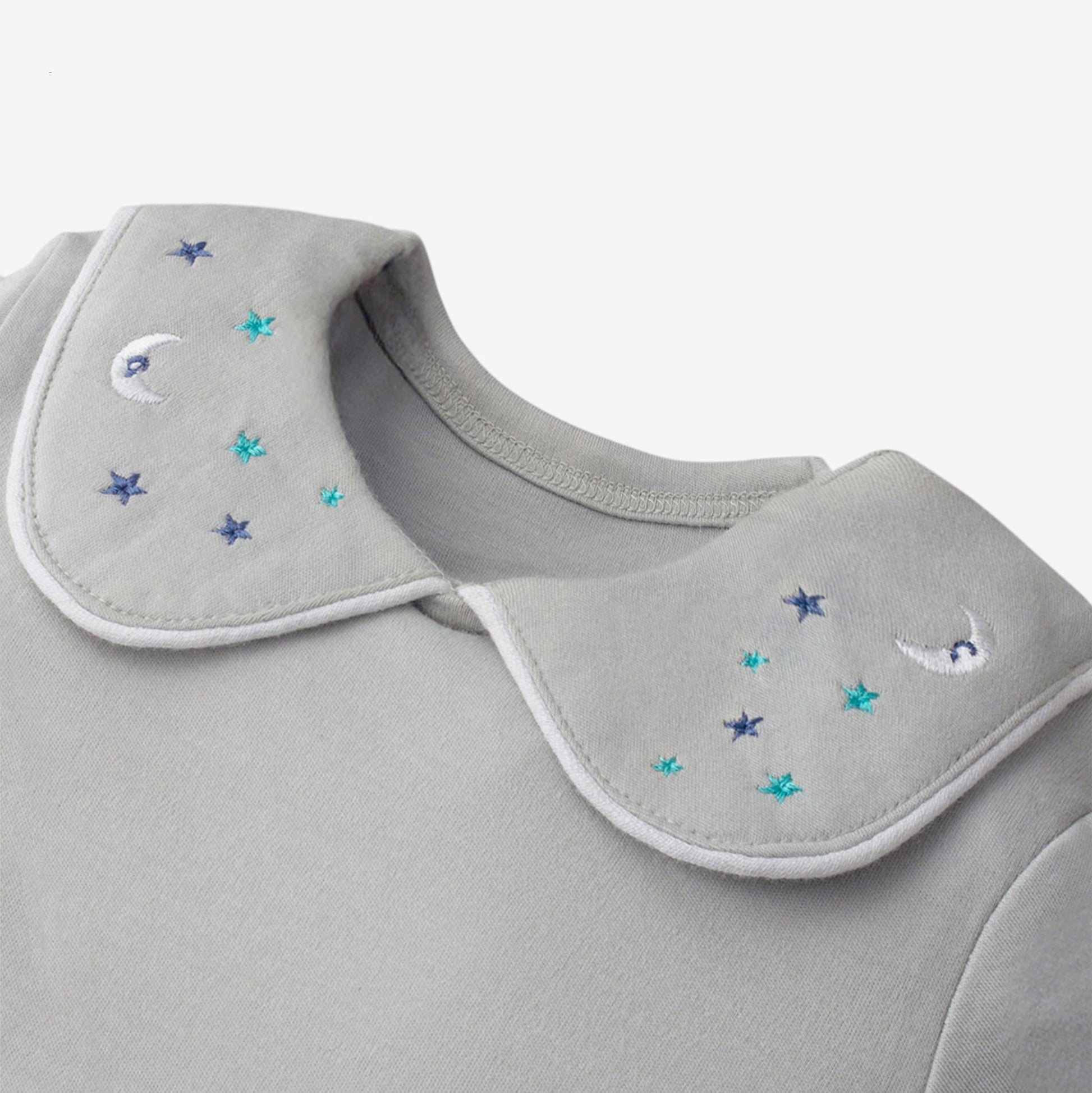 Star embroidered Peterson collar babysuit