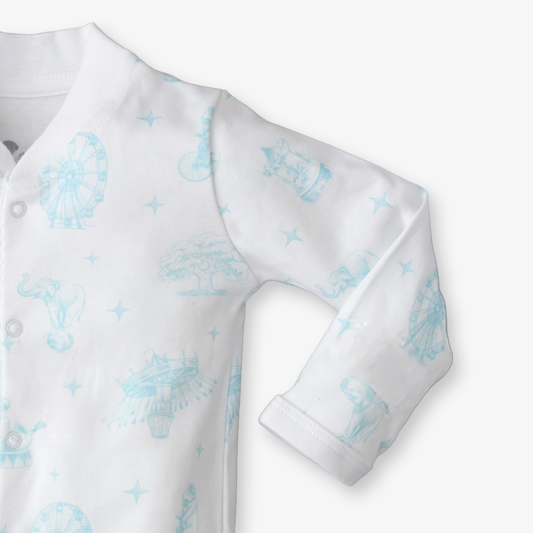 Supima Circus Baby Footed Romper