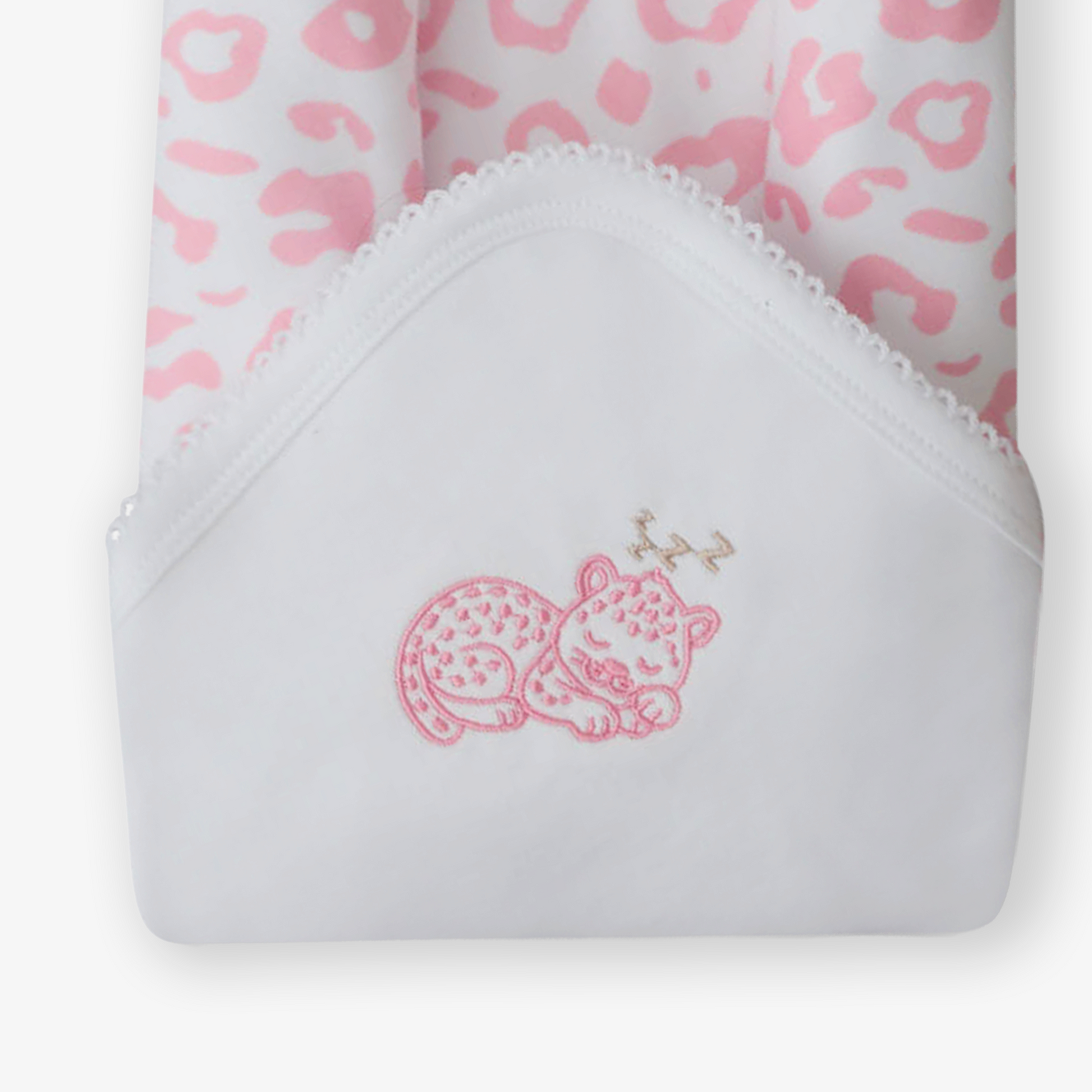 Supima Leopard Pink Baby Blanket