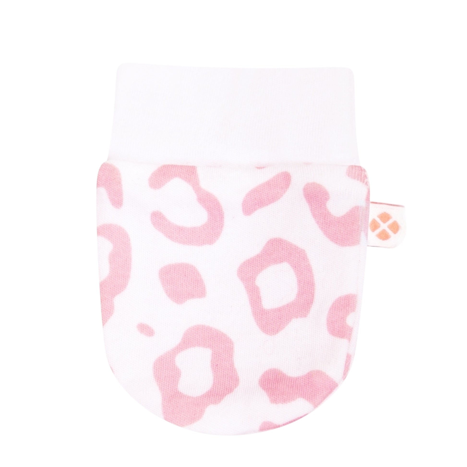 Supima Leopard Pink Baby Mittens