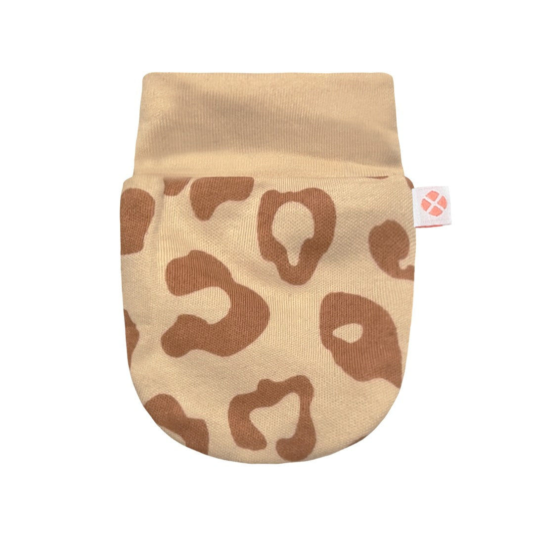 Supima Leopard Print Baby Mittens