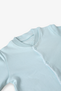 Supima Light Blue Baby Footed Romper