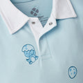 Supima Light Blue Dinosaur Baby Polo Shirt