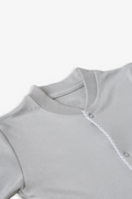 Supima Light Grey Baby Footed Romper