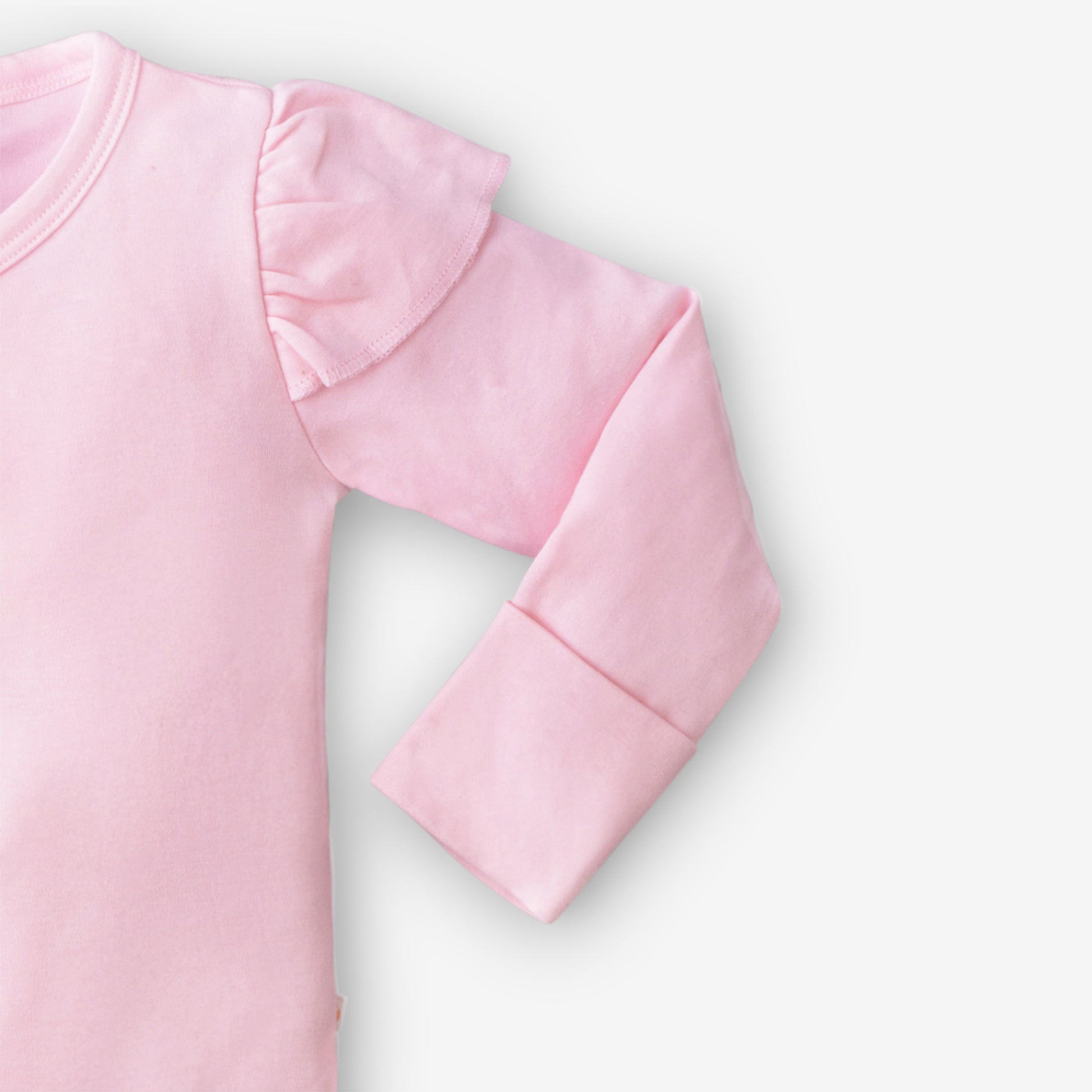 Supima Pink Giraffe Baby Kimono Onesie
