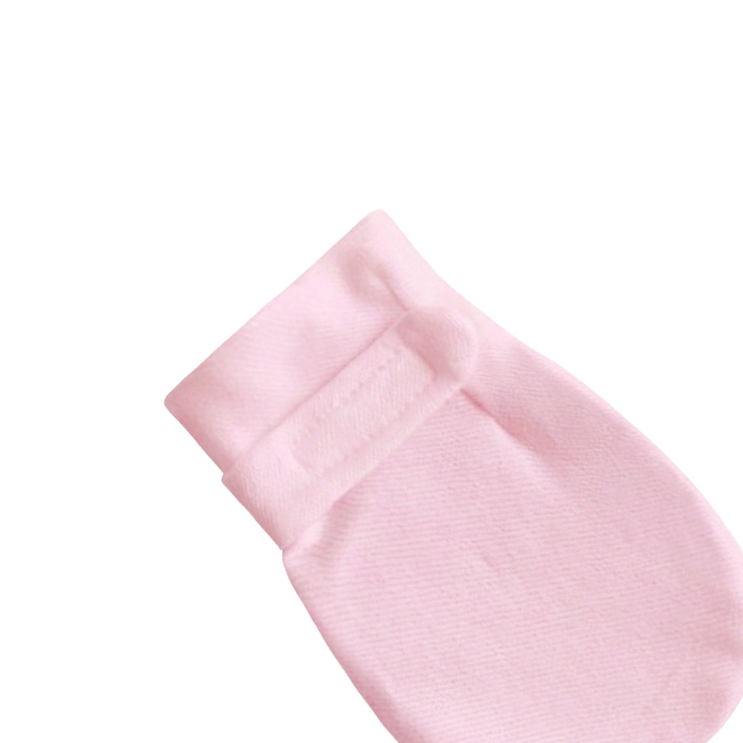 Supima Pink No Scratch Baby Mittens