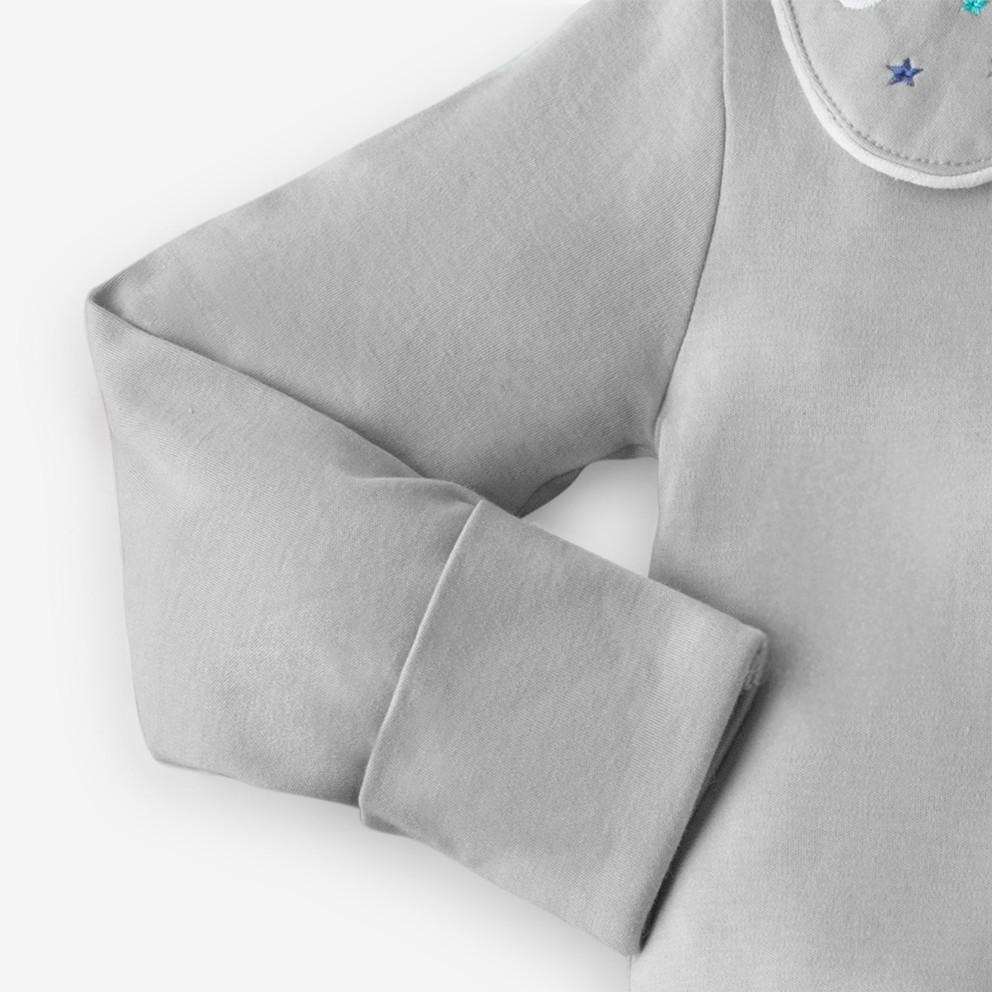 Supima Star embroidered Peterson collar babysuit