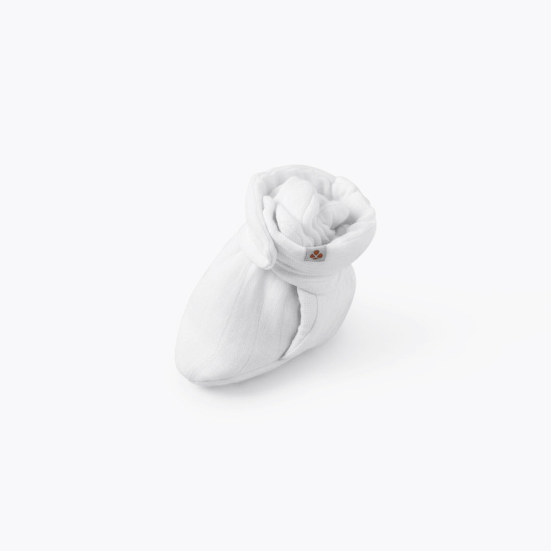Supima White Baby Booties