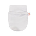 Supima White Baby Mittens