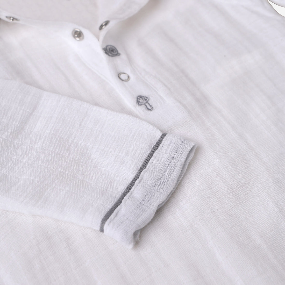 Supima White Baby Romper