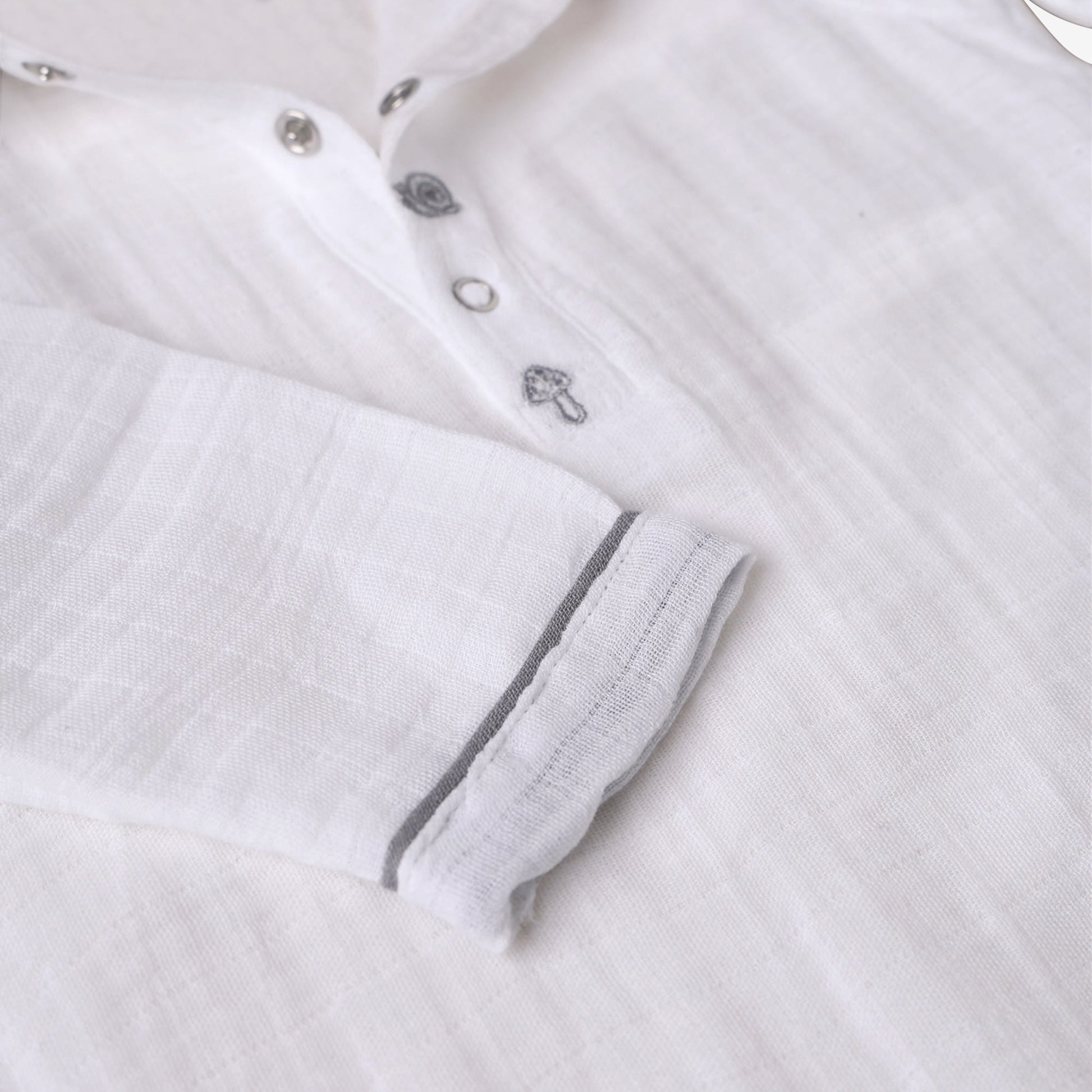 Supima White Baby Romper