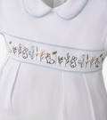 Supima White Bunny Embroidered Baby Romper
