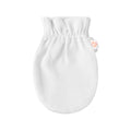 Supima White No Scratch Baby Mittens