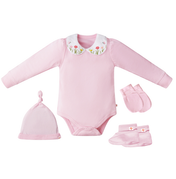 The Blush Blossom 4-Piece Baby Girl Gift Set