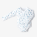 White Foldable kimono onesie Babysuit