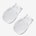 White No Scratch Baby Mittens