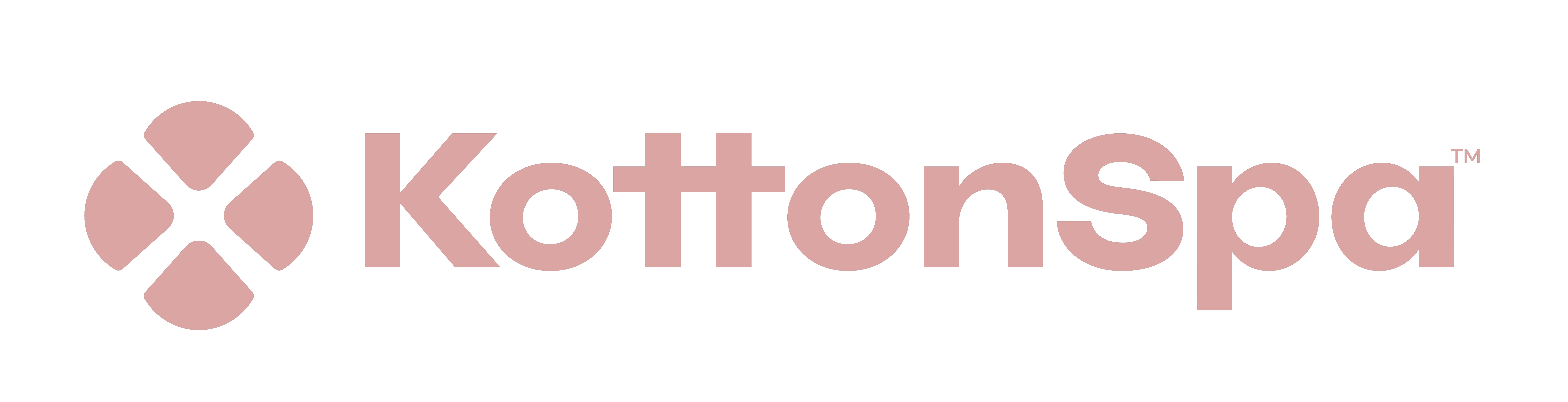 KottonSpa logo with a pink cross symbol on a white background